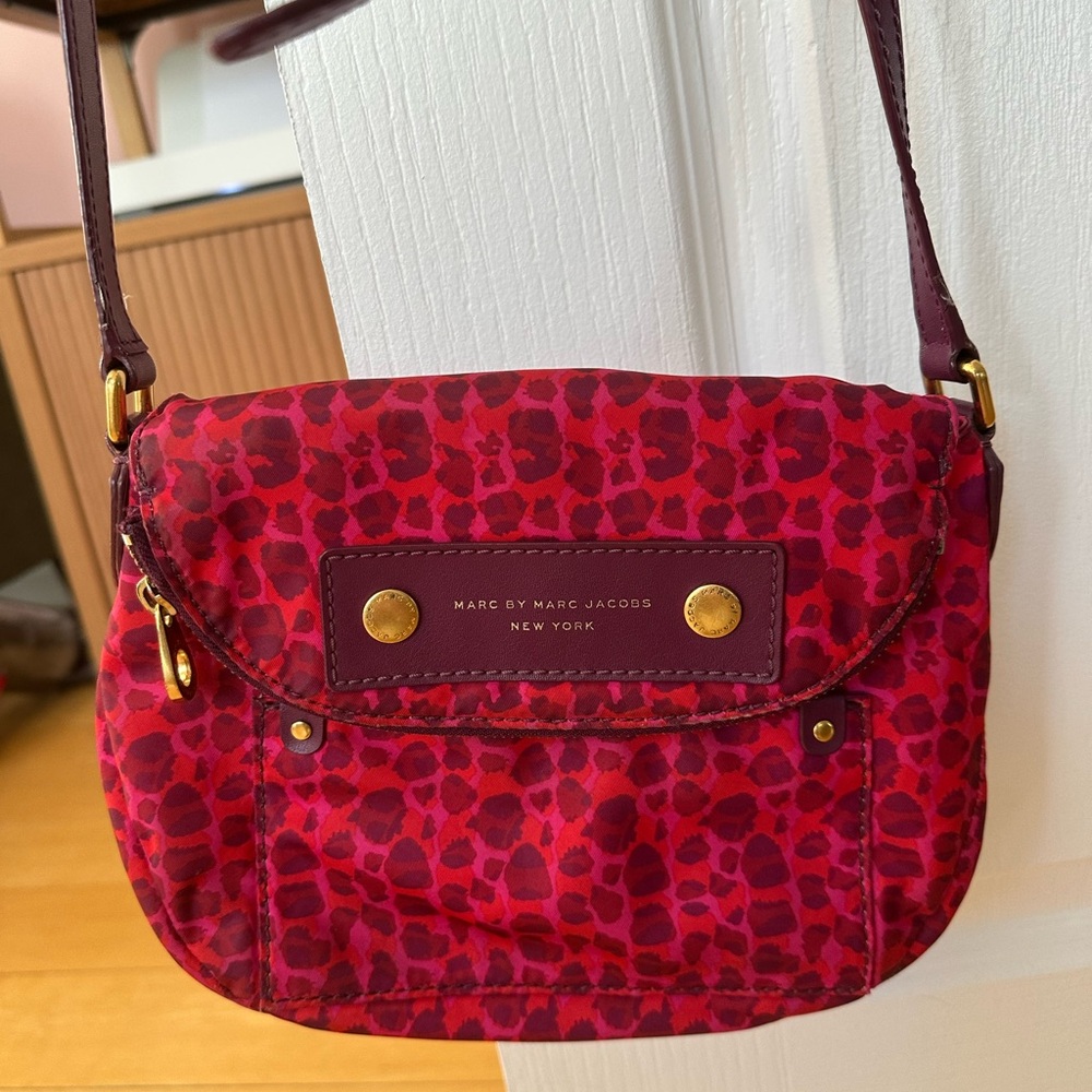 Marc Jacobs Red Animal Print Crossbody Bag
